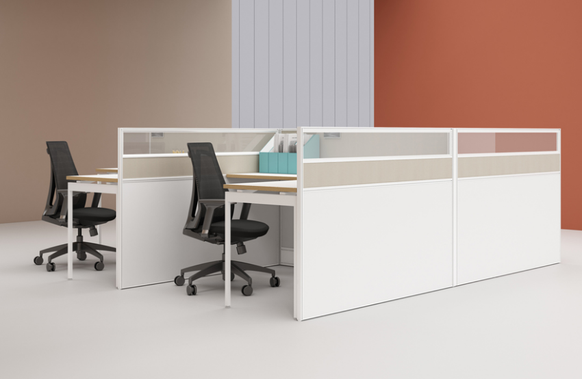 屏风职员办公桌加厚办公室工位面对面卡座员工位桌椅组合