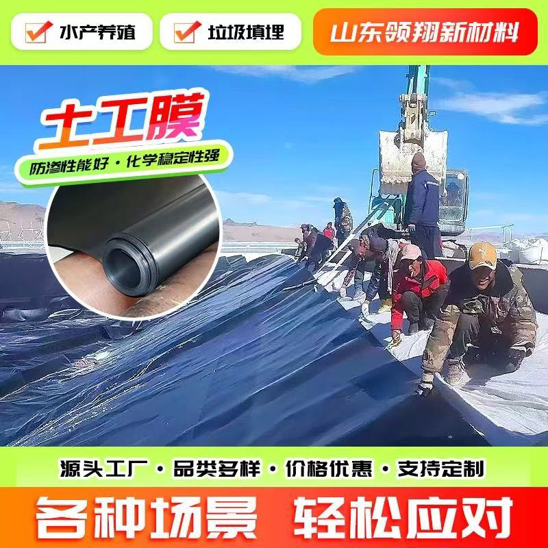 领翔 厂家直供HDPE土工膜 垃圾填埋场防渗材料 抗拉强度高，发货速度快