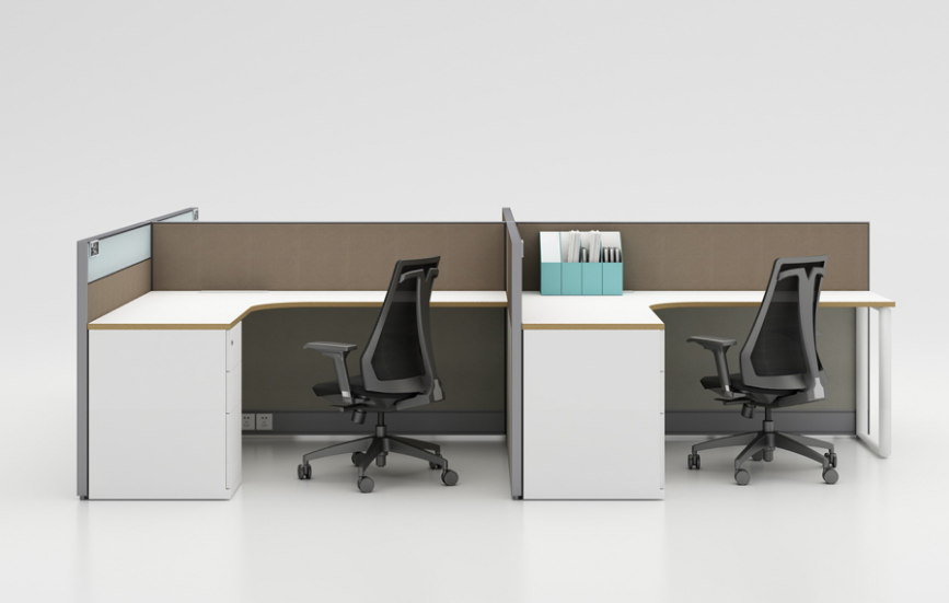 板式财务桌员工办公卡座组合工作台时尚简约办公桌