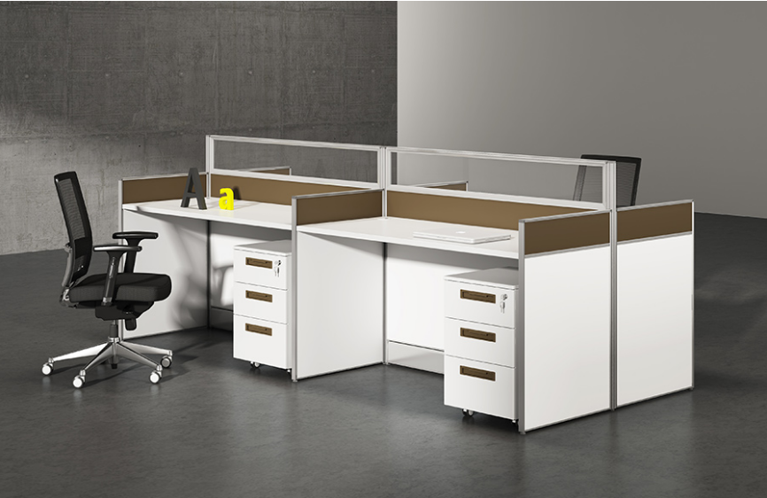 职员办公桌椅组合简约现代电脑桌屏风员工卡座办公室家具