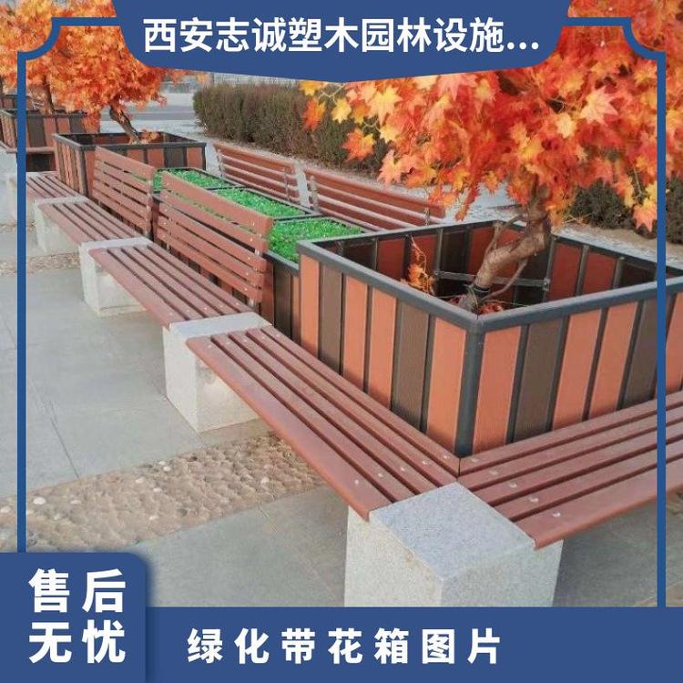 PVC护栏组合花箱 隔离带生产厂家 仿木纹铝合金批发 景观道路