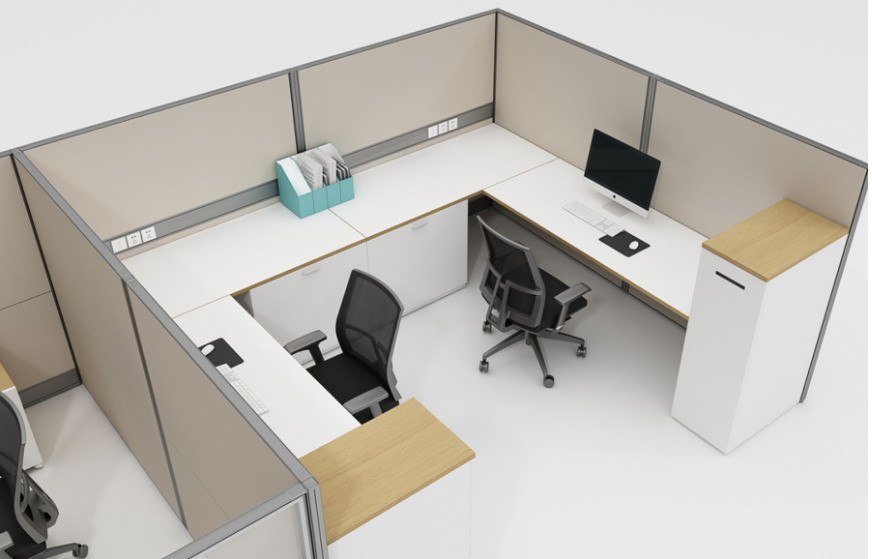 职员办公桌员工位简约现代卡座隔断财务办公桌椅组合