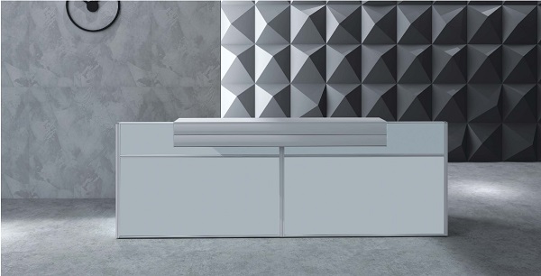 钢木前台接待生产定制 鸿泰名办公家具批发厂