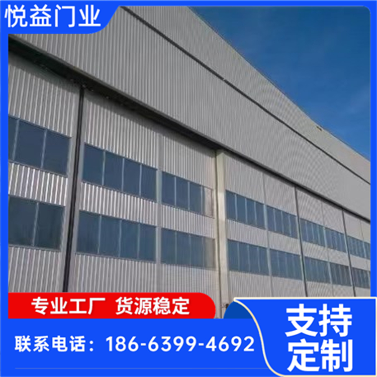 厂房车间平移门 工业园区智能铝合金户外无轨门 抗风载能力 悦益