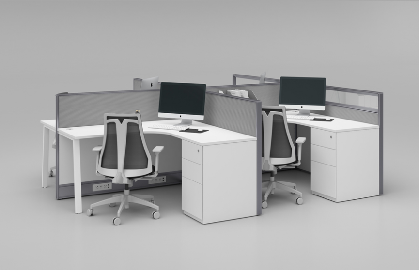 职员办公桌椅组合简约现代员工位卡座办公室创意电脑桌