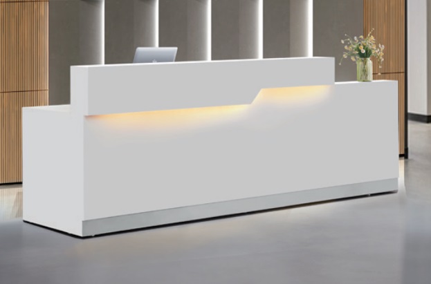 办公接待前台烤漆待客台 专业设计 现场测量工厂定制