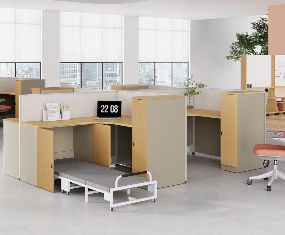 职员办公桌 现代简约办公卡座组合 办公室隔断家具定制