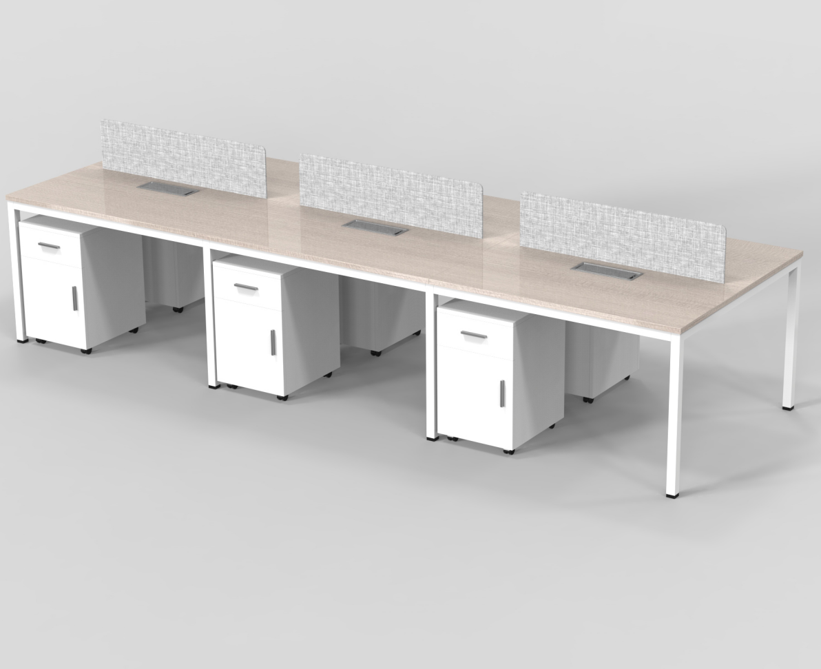 职员办公桌 现代简约办公卡座组合 办公室隔断家具定制