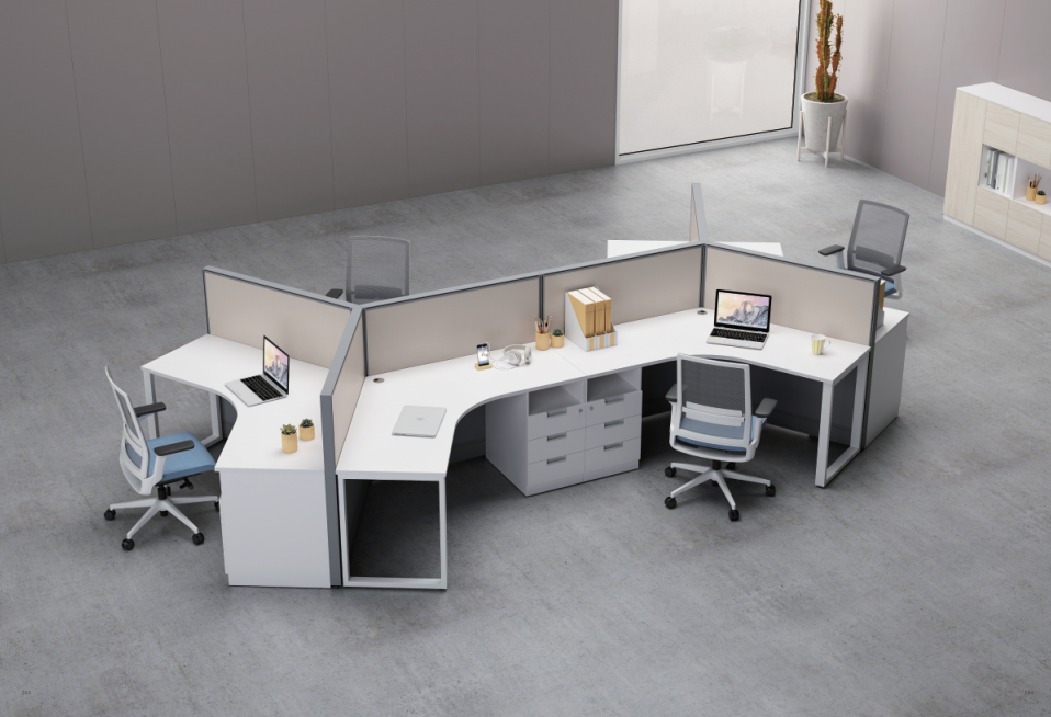 职员办公桌员工位简约现代卡座隔断财务办公桌椅组合