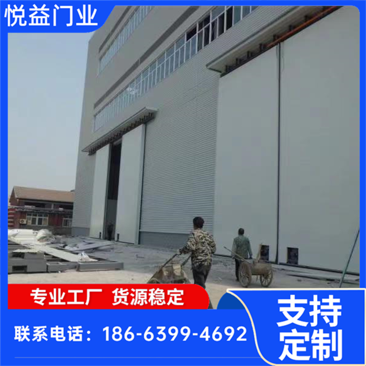 厂房车间平移门 工业园区智能铝合金户外无轨门 抗风载能力 悦益