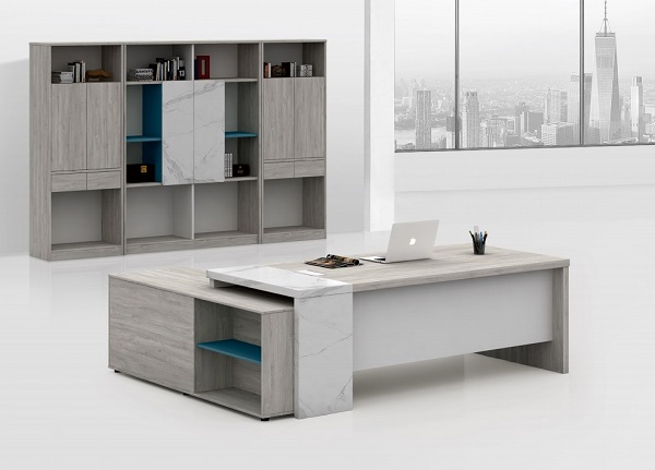 现代简约办公台桌钢木结构经理桌 鸿泰名办公家具生产厂