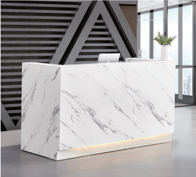 现代办公前台接待台定制 鸿泰名家具专业生产厂商