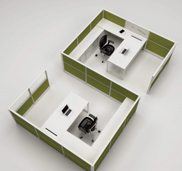 职员办公桌 现代简约办公卡座组合 办公室隔断家具定制