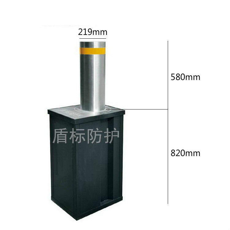 盾标防护加强款全自动液压升降柱学校电动防撞柱单位小区智能伸缩阻车路障工厂
