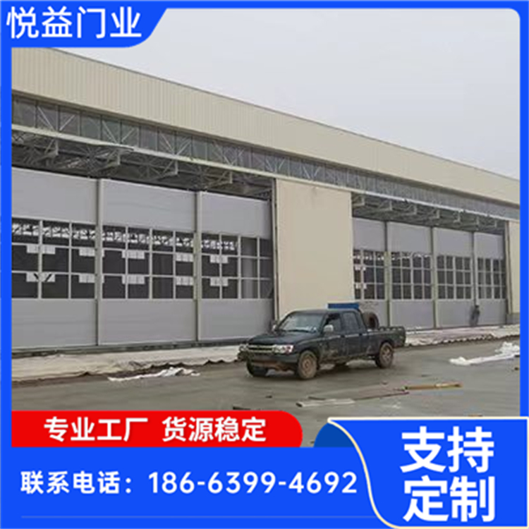 厂房车间平移门 工业园区智能铝合金户外无轨门 抗风载能力 悦益