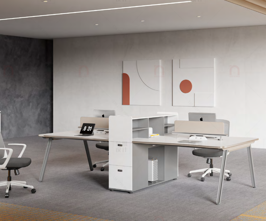 板式财务桌员工办公卡座组合工作台时尚简约办公桌